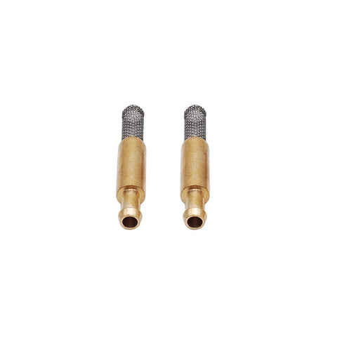 Two Pack One Quarter Inch In-Tank Fuel Filter Mesh Screen Replacement Kit, Brass With Steel Mesh, Fits One Quarter Inch Fuel Line