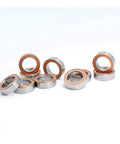 MR128 RS 8x12x3.5mm Ball Bearings 2RS Orange Sealed ABEC3 Pack Of 10 For Hobby RC Cars And Trucks Smooth Spin Durable Upgrade