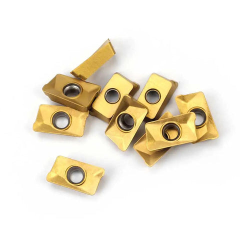 Carbide Inserts APKT11T308 For Face Milling And End Milling APKT Style Inserts Workhorse With 0.256 Inch Width 0.142 Inch Thickness