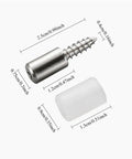Heavy Duty Self Tapping Screws For Cabinet Laminate Support 50 Piece showing dimensions and design details of fasteners.