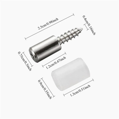 Heavy Duty Self Tapping Screws For Cabinet Laminate Support 50 Piece showing dimensions and design details of fasteners.
