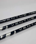 Step Up Your Setup With This Lightning Fast Ventus 5 Graphite Shaft Built For TaylorMade M6 M5 M4 M3 M2 M1 Drivers, three shafts shown.