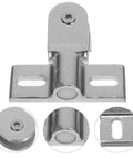Heavy Duty Zinc Alloy Door Pivot Hinges For Glass Shower Doors With Silver Finish Easy Install Bidirectional Swing Secure And Stable