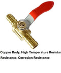 Three Quarter Inch PEX Brass Ball Valve Push To Connect with red handle, corrosion resistant design for hot and cold water use.