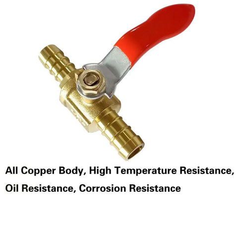 Three Quarter Inch PEX Brass Ball Valve Push To Connect with red handle, corrosion resistant design for hot and cold water use.