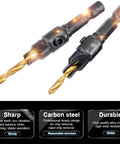 Close-up view of a Five Piece Countersink Drill Bit Set For US Wood Screws Includes Size 5, 6, 8, 10, 12, Pro Grade High Speed Steel
