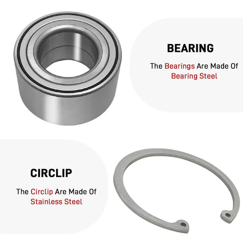 Built Tough Smooth Rolling Heavy Duty Rear Wheel Bearing Hub Assembly Kit For Polaris Atv Utv Sportsman Ranger Rzr Ace Xplorer Worker 40X74X40 Mm showing bearing and circlip details.