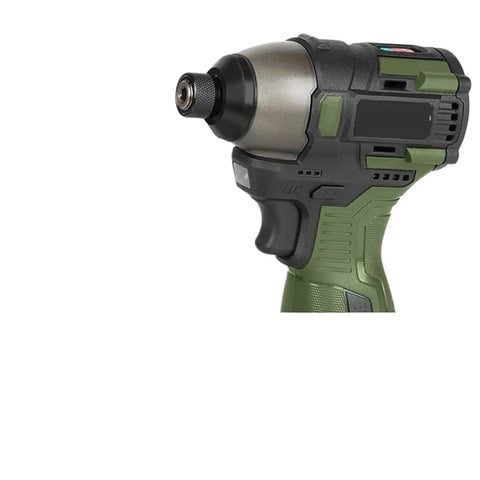 Built Like A Tank Cordless Brushless Workhorse Punching Out 140 Nm Of Knockout Impact Torque Through A Sturdy Metal Ratchet Chuck Engineered To Crush Any Job Site Task Efficiently - green cordless drill with metal chuck.