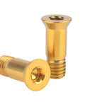 2 Pack Titanium Rear Derailleur Jockey Wheel Bolts M5 X 14.5mm Gold Color Ultra Durable Anti Corrosion Titanium Alloy Pro Grade Bicycle Upgrade