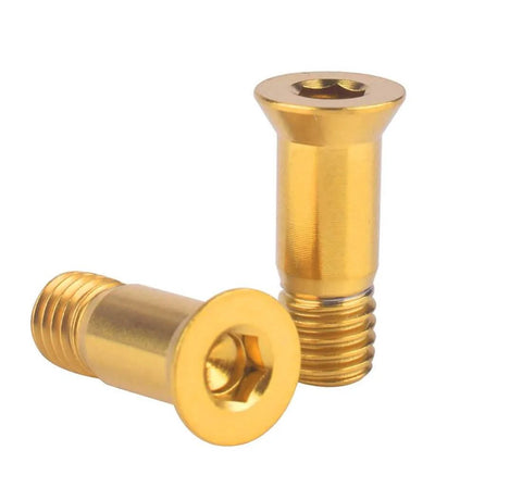 2 Pack Titanium Rear Derailleur Jockey Wheel Bolts M5 X 14.5mm Gold Color Ultra Durable Anti Corrosion Titanium Alloy Pro Grade Bicycle Upgrade