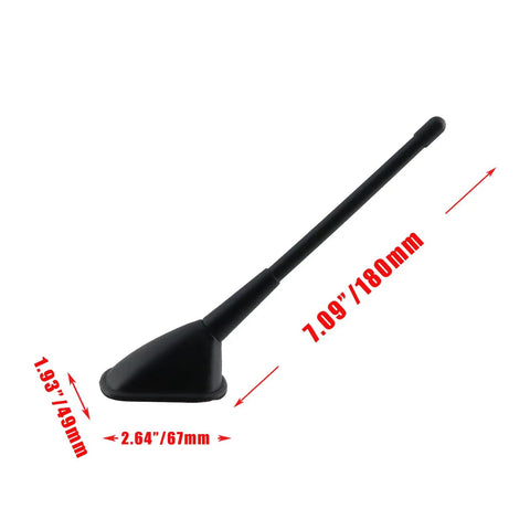 Universal Stick On Black Plastic Car Antenna Decorative Dummy Antenna For Vehicle Roof Self Adhesive Base Not Functional Aesthetic