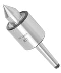 MT1 live center for metal lathe, silver alloy steel body with conical tip