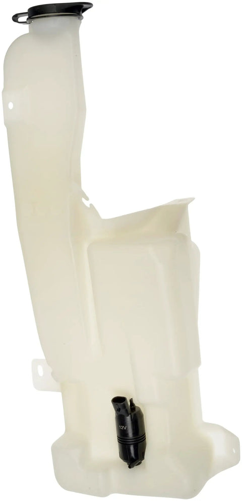 Direct Replacement Washer Fluid Reservoir With Cap For Cadillac, Chevy, And GMC Models - front view showing design and cap