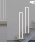 Heavy Duty U Shape Stair Handrail With Industrial Finish, clear support on stairs for safety, 39.37 in tall.
