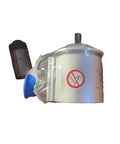 Side view of Absolute Rotary Encoder CEV582M-10161, showing compact design and protective cap, used for elevators and industrial gear.