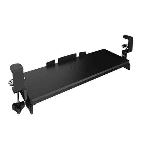 Under Desk Keyboard Tray 30 Inch Extra Wide Slide Out Drawer No Drill Clamp Mount Holds 11 Lbs Fits Desks Up To 1.77 Inches Thick
