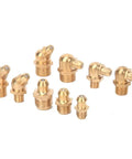 Brass Heavy Duty Pro Grade Grease Nipple Zerk Fitting Kit 160 Pieces Durable Lubrication Connectors in assorted angles