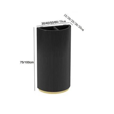 Black ribbed furniture leg with adjustable height details, part of Adjustable White Marble Wood Desk Legs For Modern Center Tables And Beds Replacement