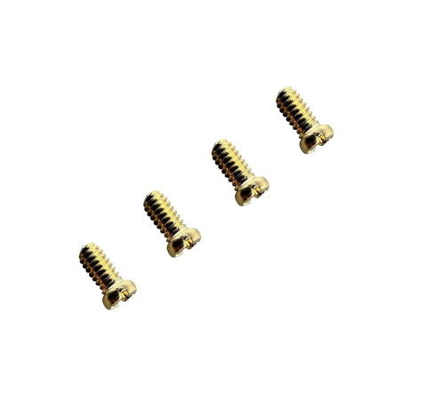 Clubmaster Replacement Backside Lens Screws Set With Screwdriver Four Golden Screws For RB3507 RB3016 RB4175 RB4246 RB4346 RB4416 And 0316S Eyewear On The Go Glasses Repair Kit showing four golden screws.