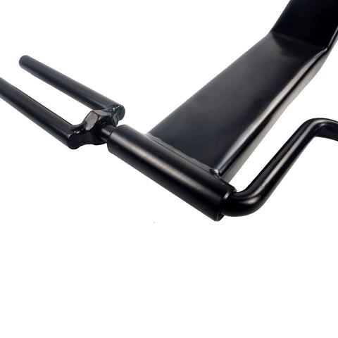 Close-up of Cargo Tie Down Strap Winder Roll Up for Flatbed Trailers and Trucks up to 4 inches wide with steel material and handle detail.