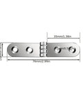 Set Of 10 180 Degree Adjustable Stainless Steel Foldable Hinges for Practical Furniture with dimensions