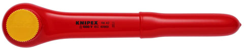 Insulated 1,000V Reversible Ratchet Drive Half Inch Socket Locking CW And CCW Tool For Electric Pro Grade Multicolor EN IEC 60900 2004 Tested Ready Today Now, red handle