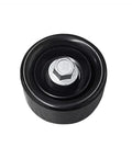 Top Shelf Timing Belt Tensioner Pulley Set Plus Idler For Hyundai Kia 2 Point 0 2 Point 4 Liter Engines Fits 2006 To 2015 V Ribbed Belt Kit close-up of black pulley with center bolt