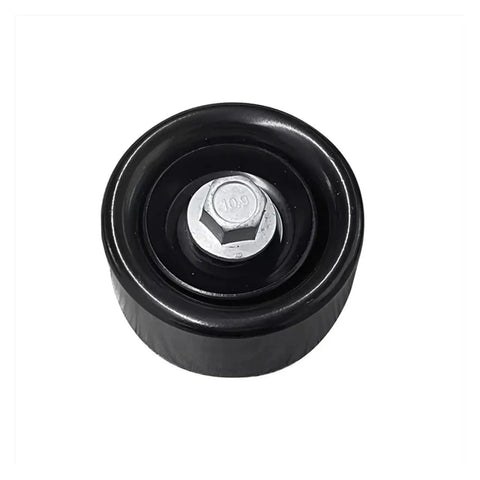Top Shelf Timing Belt Tensioner Pulley Set Plus Idler For Hyundai Kia 2 Point 0 2 Point 4 Liter Engines Fits 2006 To 2015 V Ribbed Belt Kit close-up of black pulley with center bolt
