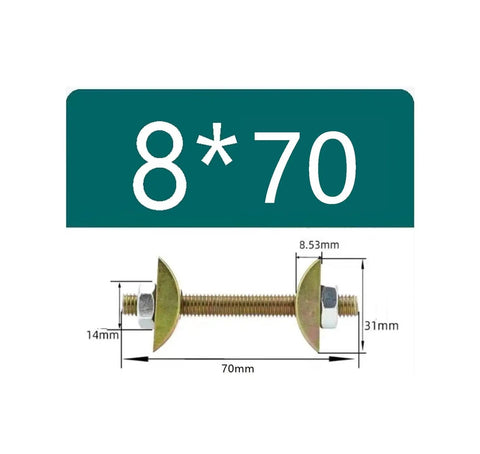 Heavy Duty Toggle Bolt Kit With Screws And Nuts For Furniture Assembly Sturdy Bed Frame Chair Sofa Cabinet Fixings Easy Install Set Includes 8x70mm Bolts 4 Pack, 8x70mm carbon steel toggle bolt with 70mm length