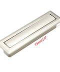 Concealed Ring Flush Recessed Door And Drawer Pull Handle, Metal Construction With Grab-And-Go Easy Grip, Silver Tone Finish, Includes Three Screws, 2.9 Inch Long, Great For Cabinets And Furniture. 73mm silver metal recessed pull handle