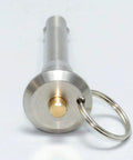 1/4 X 1 Inch Marine Grade Stainless Steel Ball Lock Pin Quick Release Indexing Spring Positioning safety pin with keyring.