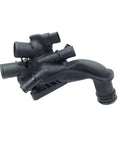 Direct Fit Coolant Thermostat Housing Assembly Replacement Fits Peugeot 2008 And 207 Engine Cooling Systems side view with multiple hose connections