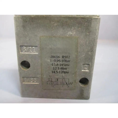 Heavy Duty Solenoid Valve For Excavator Pneumatic System Replacement Part MFH-3-1/8-S-SA 28616 R502 close-up metal housing