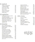 Image of Quick Fix Thermomix Recipe Book Loaded With Easy Weeknight Dinners And Killer Meal Prep Hacks index with seafood, vegetables, desserts, and drinks.