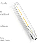 2W LED T6.5 E17 Exit Sign Clear Bulb Daylight 6000K For Refrigerator Freezer Replaces 20W Incandescent Energy Saving