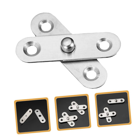 Heavy Duty Stainless Steel Pivot Hinges for Invisible Doors and Hidden Swivel Hinge, 10 Pcs for Bookcases and Furniture, Self Closing, Full Rotation