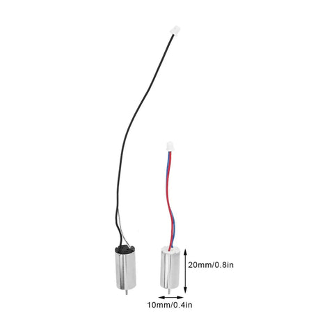 Micro Brush DC Motors Kit, 4 Pack, 3.7V 44k RPM High Speed Tiny 10x20mm Motors for Robots, Steering Gears, and Drones