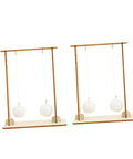 Two Pack Physics Learning Tool For Floating Ball Experiments, Hands On Science Education Kit with wooden stands and balls.