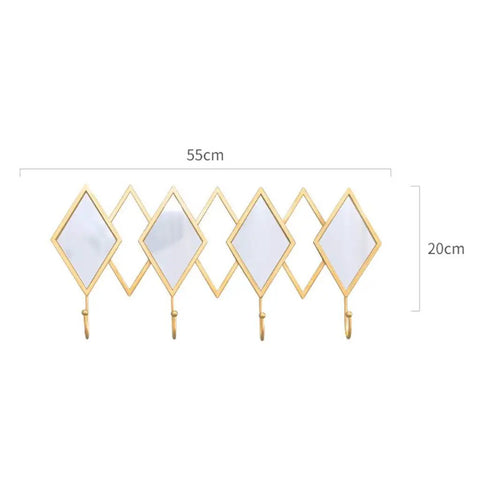 Dang Solid Wall Mount Coat Hook Featuring Heavy Duty Wrought Iron Craft With A Slick Rustic Copper And Gold Finish, 55cm x 20cm.