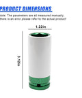 Heavy Duty Half Inch Drive 22mm Lug Nut Impact Socket With Scratch Proof Nylon Sleeve showing dimensions 1.22in width and 3.12in length.