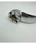 Heavy Duty 7 Tooth 16mm Elevating Crank Handle for Vertical Milling Machine, showing chrome finish and 7-tooth gear design.