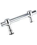 Stainless Steel Shower Door Handle For Glass Enclosures Built Tough Grab Bar With Adjustable Hole Distance 304 Grade Durable Bathroom Accessory Includes Hardware 250mm Length, chrome finish