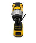 Gangsuqd Cordless Impact Wrench With Brushless Motor Delivers Huge Torque For Cars Trucks And Rv Safe Rechargeable Electric Driver Tool, front view, yellow and silver design