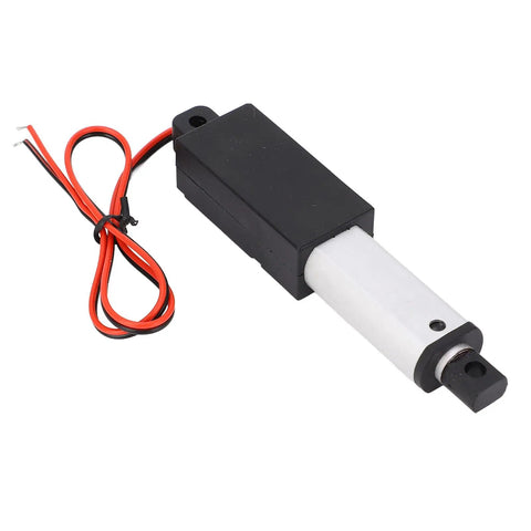 Straight Up Heavy Duty 24V Electric Linear Actuator With 30mm Stroke And 150N Thrust IPX4 splash rated design and wiring.