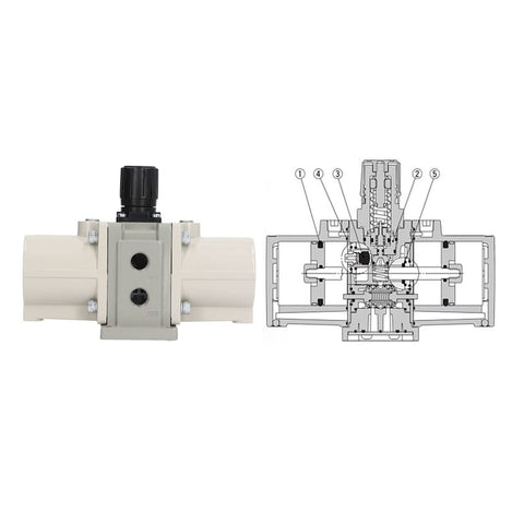 Gas Booster Pump For Pneumatic Systems And Air Compressors, Easy Install, Heavy Duty Pneumatic Booster Valve And Air Source Processing