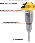 Router Collet Extension Chuck Adapter For One Quarter Inch Shank Bits Keeps Bits Tight And Safe Slick Extender Rod For Milling Bits