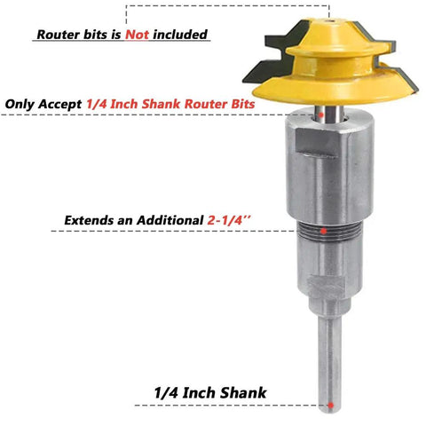 Router Collet Extension Chuck Adapter For One Quarter Inch Shank Bits Keeps Bits Tight And Safe Slick Extender Rod For Milling Bits