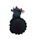 Self Cleaning Wheel For Mijia Robot Vacuum, Compatible With B101CN 1S L10s Left Or Right Walk Wheel. Black wheel close-up view.