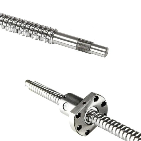 Premium 1 Set SFU1605 Ball Screw Kit With Coupler And Nut Housing For CNC Machining showing metallic screw and coupler assembly.