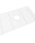 Wire Sink Grid For UM3018 Shaw Kitchen Sink Stainless Steel Construction With Plastic Feet Vinyl Coated White And Biscuit Undercounter Installation Protects Sink Bottom displayed flat